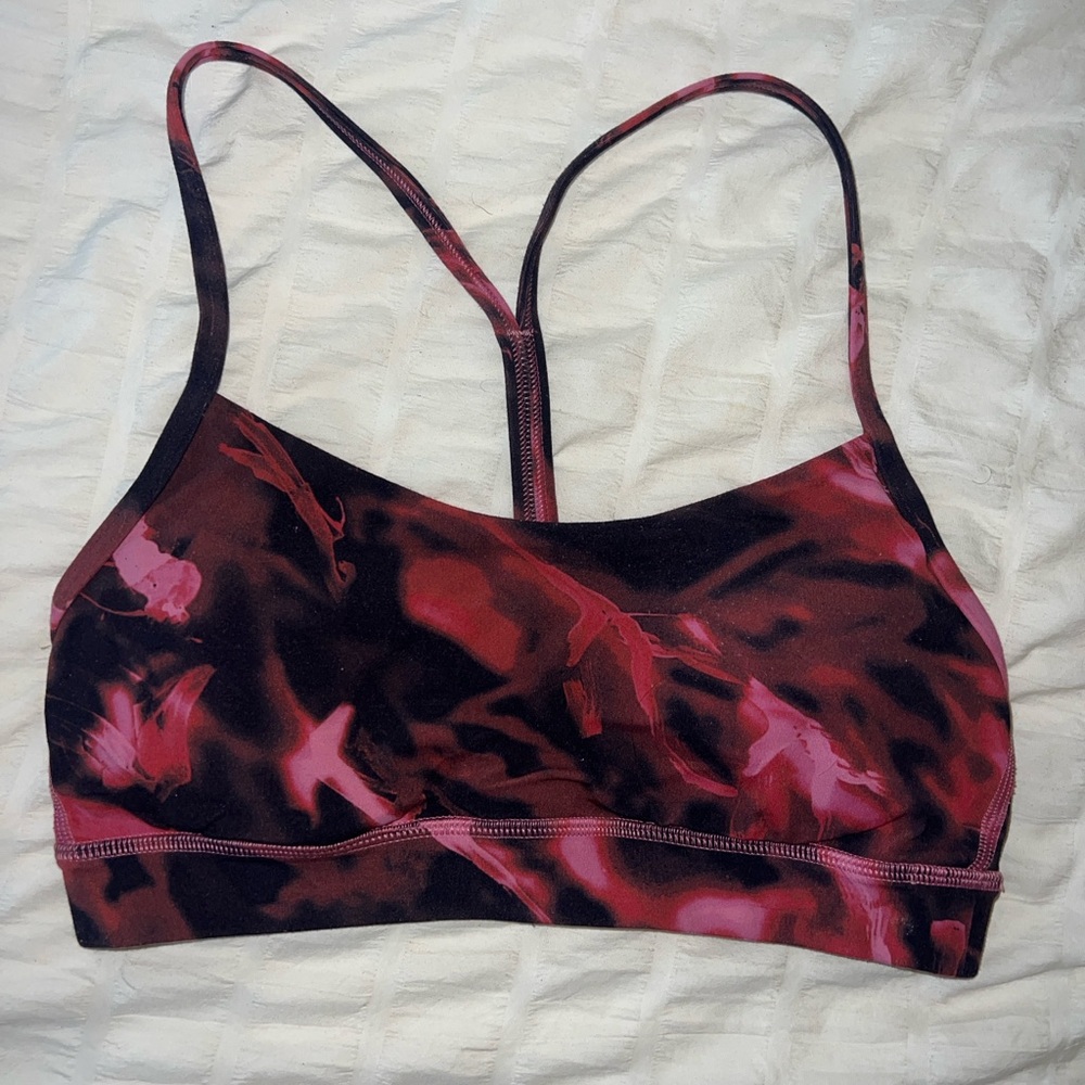 Lululemon flow Y nulu pink blossom Sports Bra A-C cup